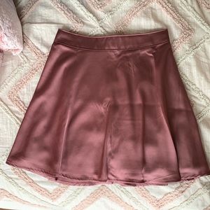 Mauve Satin Skirt - New, Unworn